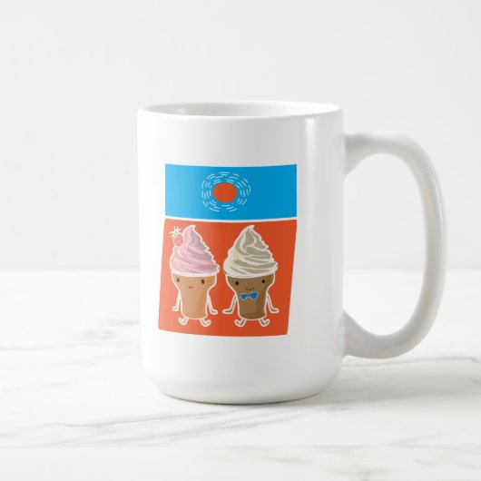 Eis und Sonnenbad Kaffeetasse (Rechts)