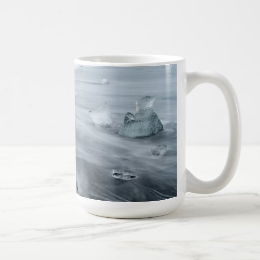 Eis und Wasser am Strand, Eisland Kaffeetasse (Rechts)