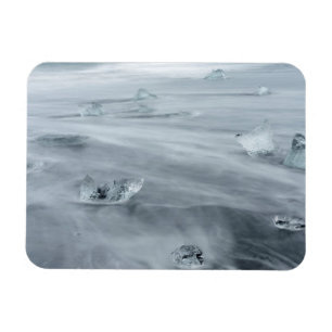 Eis und Wasser am Strand, in der Eiswelt Magnet