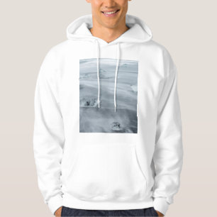 Eis und Wasser an einem Strand, Island Hoodie