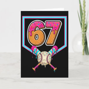 Eis verkaufen Tropfen Nummer 67 Spieler 67. Geburt Karte