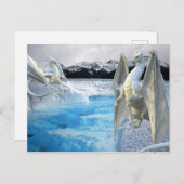 Eis White Dragon Snow Winter Postkarte (Vorne/Hinten)