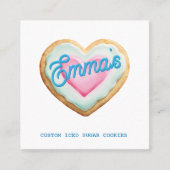 Eis-Zucker-Backwarenlogo für Kleinunternehmen Quadratische Visitenkarte (Vorderseite)