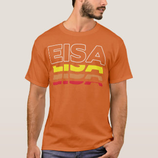 Eisa Vorname Lustig Vintage Sonnenuntergang Eisa F T-Shirt