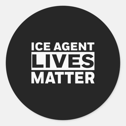 Eisagent lebt runder aufkleber (Vorderseite)