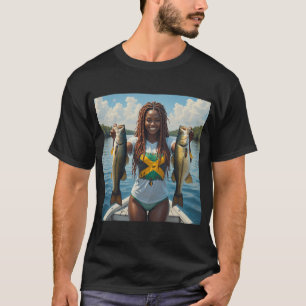 Eisangeln Tip-Up-Flagge T-Shirt