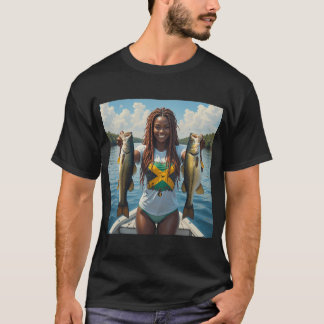 Eisangeln Tip-Up-Flagge T-Shirt