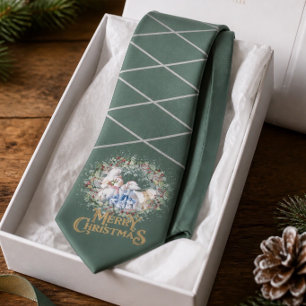 Eisbaaren-Weihnachtsgirlande-Schlips Krawatte