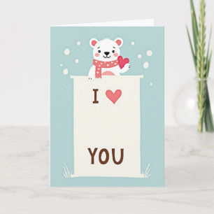 Eisbaer Ich Liebe Dich Karte