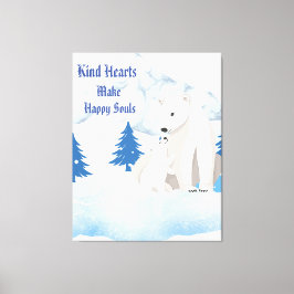Eisbaer und Jungtier Arktis-Wildlife-Leinwanddruck Leinwanddruck