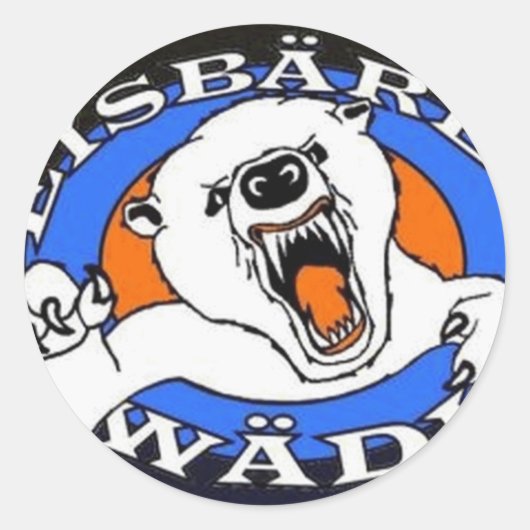 eisbaeren waedi.gif runder aufkleber (Vorderseite)