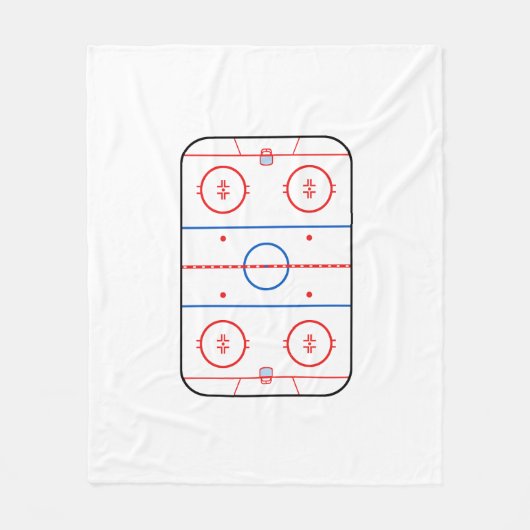 Eisbahn-Diagramm-Hockeyspiel-Art Fleecedecke (Vorderseite)