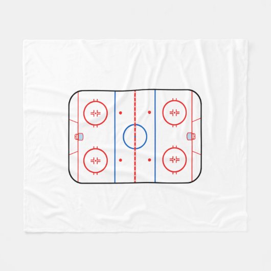 Eisbahn-Diagramm-Hockeyspiel-Art Fleecedecke (Vorderseite (Horizontal))