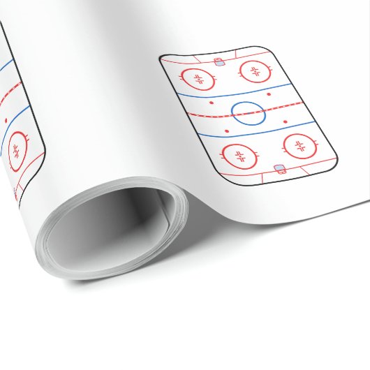 Eisbahn-Diagramm-Hockeyspiel-Begleiter Geschenkpapier (Rolleneckpunkt)