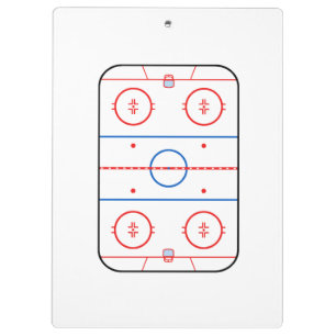Eisbahn-Diagramm-Hockeyspiel-Begleiter Klemmbrett