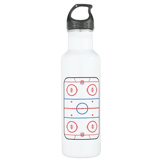 Eisbahn-Diagramm-Hockeyspiel-Begleiter Trinkflasche (Vorderseite)