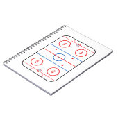Eisbahn-Diagramm-Hockeyspiel-Dekor Notizblock (Linke Seite)