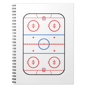 Eisbahn-Diagramm-Hockeyspiel-Dekor Notizblock
