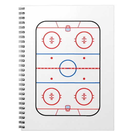 Eisbahn-Diagramm-Hockeyspiel-Dekor Notizblock (Vorderseite)