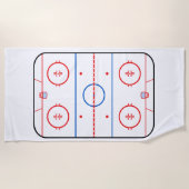 Eisbahn-Diagramm-Hockeyspiel-Entwurf auf a Strandtuch (Vorderseite)