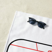 Eisbahn-Diagramm-Hockeyspiel-Entwurf auf a Strandtuch (Beispiel)