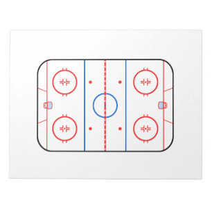 Eisbahn-Diagramm-Hockeyspiel-Entwurf Notizblock