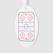 Eisbahn-Diagramm-Hockeyspiel-Entwurf Ornament (Vorderseite)
