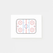 Eisbahn-Diagramm-Hockeyspiel-Entwurf Post-it Klebezettel (Vorderseite)
