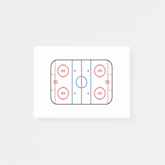 Eisbahn-Diagramm-Hockeyspiel-Entwurf Post-it Klebezettel (Vorderseite)