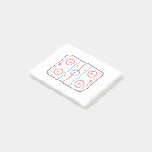 Eisbahn-Diagramm-Hockeyspiel-Entwurf Post-it Klebezettel (angewinkelt)