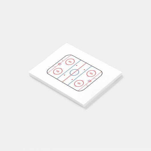 Eisbahn-Diagramm-Hockeyspiel-Entwurf Post-it Klebezettel (angewinkelt)