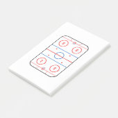 Eisbahn-Diagramm-Hockeyspiel-Entwurf Post-it Klebezettel (angewinkelt)