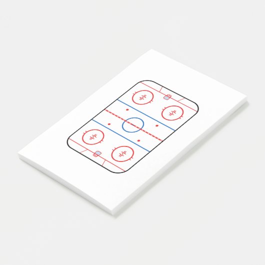 Eisbahn-Diagramm-Hockeyspiel-Entwurf Post-it Klebezettel (angewinkelt)