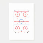 Eisbahn-Diagramm-Hockeyspiel-Entwurf Post-it Klebezettel (Vorderseite)