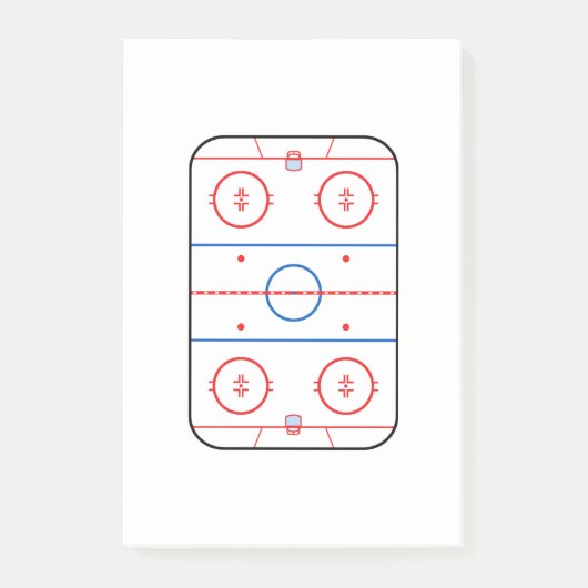 Eisbahn-Diagramm-Hockeyspiel-Entwurf Post-it Klebezettel (Vorderseite)