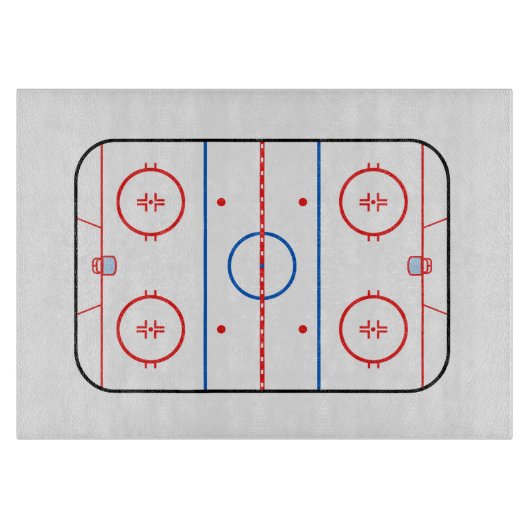 Eisbahn-Diagramm-Hockeyspiel-Entwurf Schneidebrett (Vorderseite)