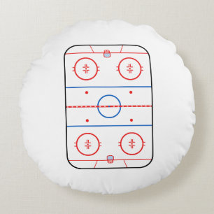 Eisbahn-Diagramm-Hockeyspiel-Grafik Rundes Kissen