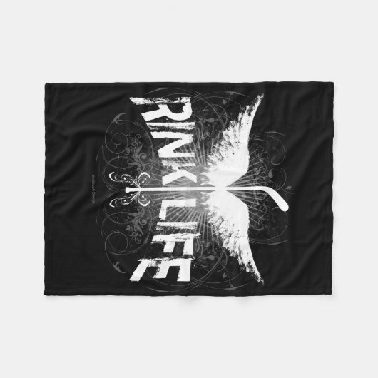 Eisbahnen-Leben (Hockey) Fleecedecke (Vorderseite (Horizontal))