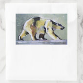 Eisbär 1998 rechteckiger aufkleber (Tasche)