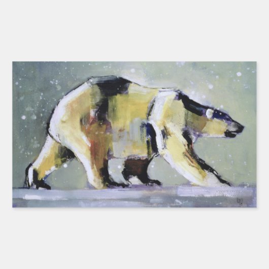 Eisbär 1998 rechteckiger aufkleber (Vorderseite)