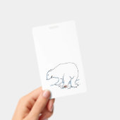 Eisbär-Abzeichen vertikal Ausweis (Handheld)