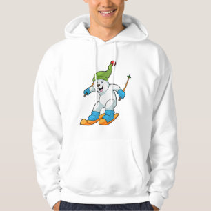 Eisbär als Skifahrer mit Ski- und Bobhut Hoodie