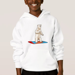Eisbär als Snowboarder mit Snowboard Hoodie