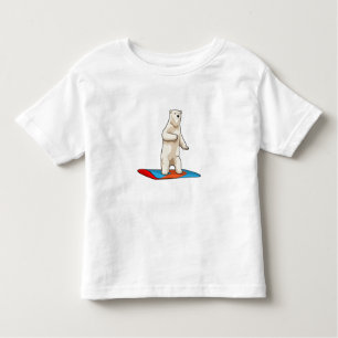 Eisbär als Snowboarder mit Snowboard Kleinkind T-shirt