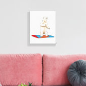 Eisbär als Snowboarder mit Snowboard Leinwanddruck (Insitu (Wohnzimmer))