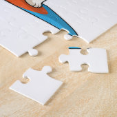 Eisbär als Snowboarder mit Snowboard Puzzle (Seite)