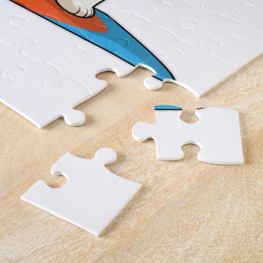 Eisbär als Snowboarder mit Snowboard Puzzle (Seite)