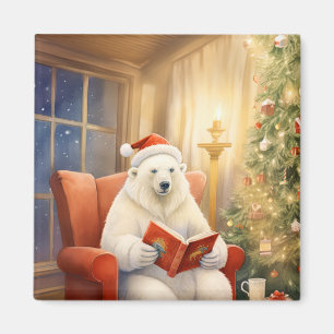 Eisbär am Heiligabend Magnet