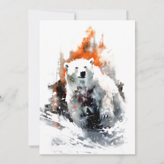 Eisbär Amerikanisches Wildtier  Feiertagskarte