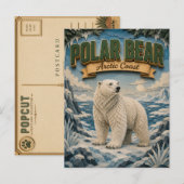 Eisbär Arktische Küste POPCUT Postkarte (Vorne/Hinten)